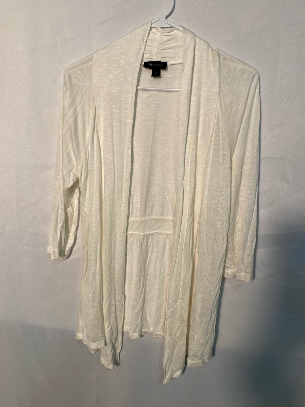 2000’s White Open-Front Lightweight Cardigan - Women Y2K